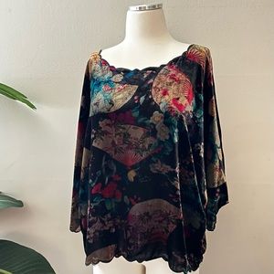 Johnny Was NWT Jolie Velvet Top M